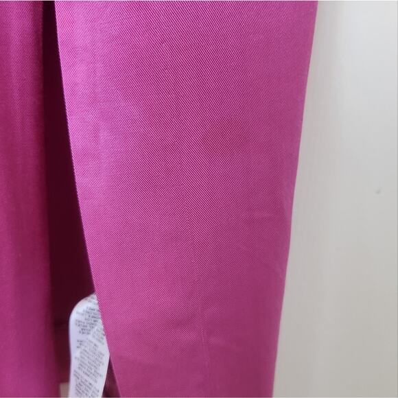 ASOS Satin Formal Pink Crisscross Halter long sleeve dress size 4 small - Picture 6 of 11